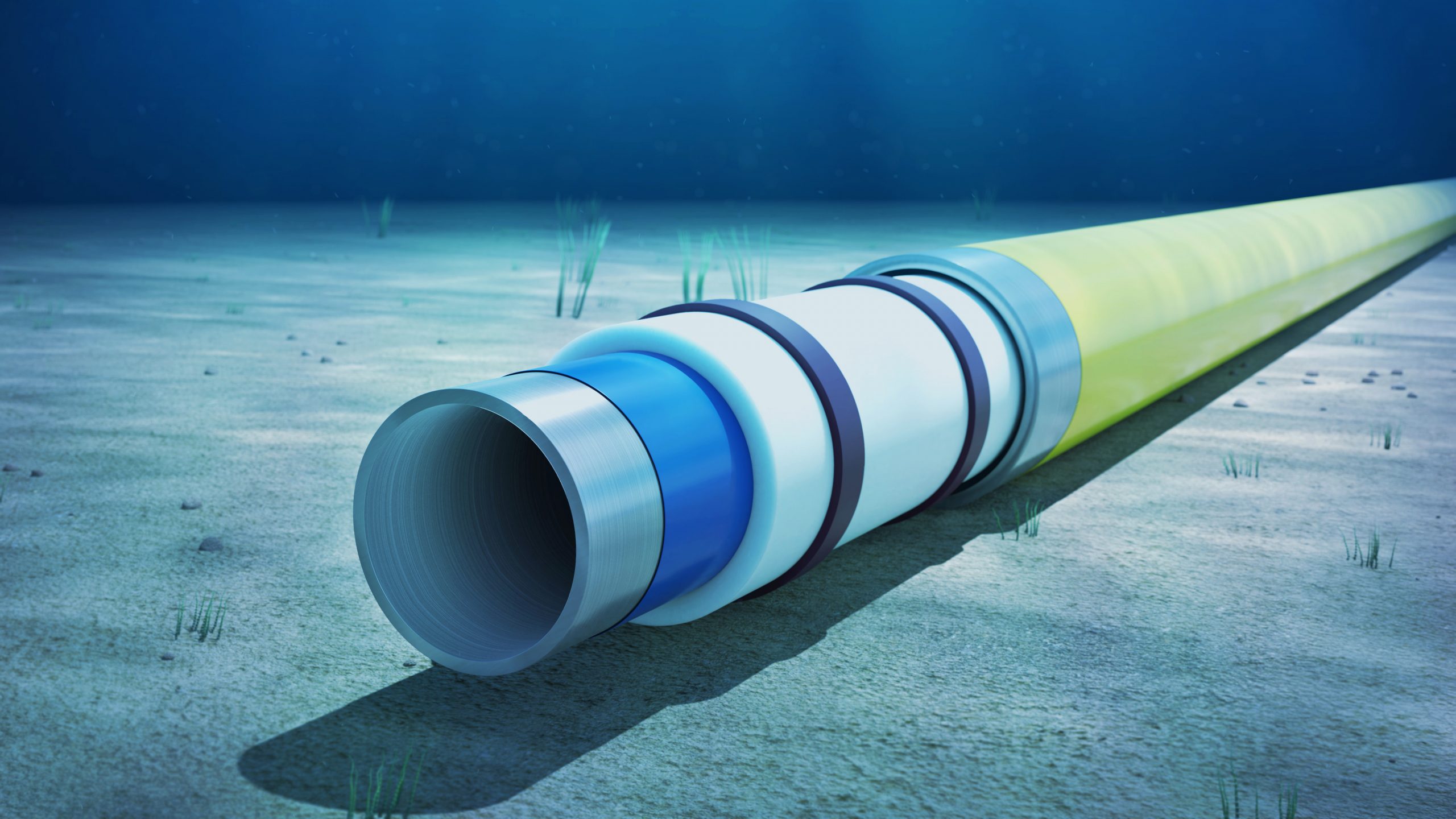 3d,Rendering,Of,A,Pipe-in-pipe,Pipeline,On,The,Seabed