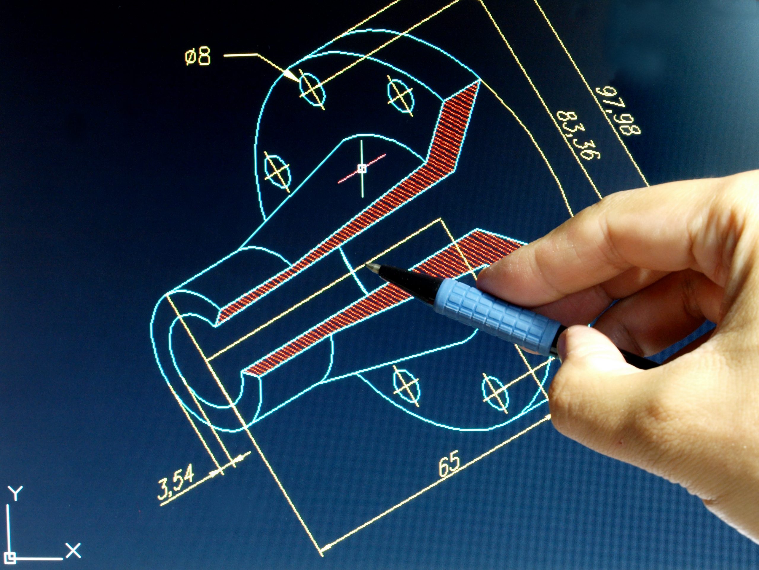 Engineer,Working,On,Cad,Blue,Print