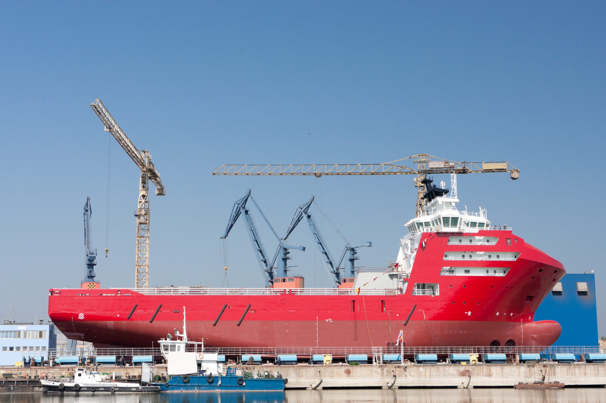 Large,Special,Vessel,On,Dry,Dock,Before,Launching